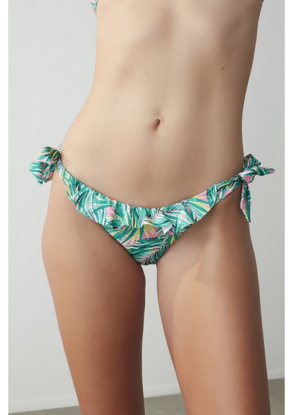 Çok Renkli Palm Neon Brazilian Bikini Altı