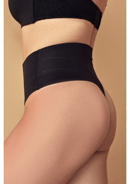 #izbırakmaz Siyah Light Yüksek Bel Tanga Korse