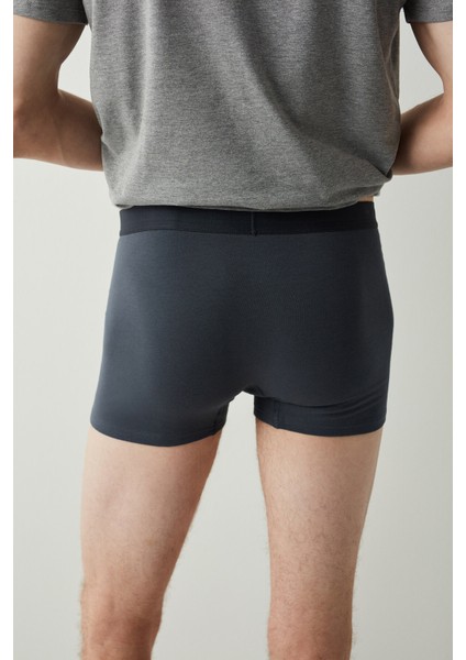 Erkek Basic Tripple 3'lü Antrasit Boxer