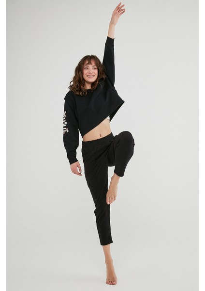 Siyah BU4U Cool Sweatshirt