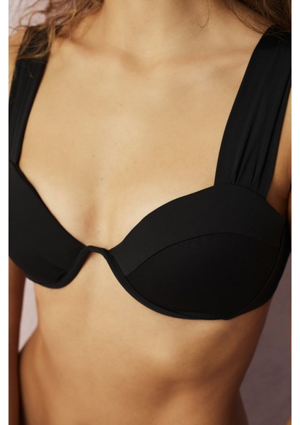 Siyah Rennes Balen Bikini Üstü