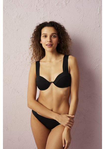 Siyah Rennes Balen Bikini Üstü