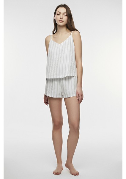 Beyaz Bridal Shiny Stripe Atlet indirimleri