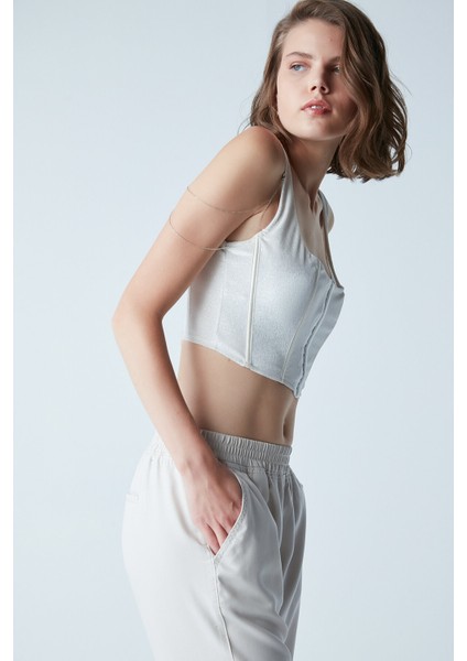 Ekru Corset Croplet indirimleri