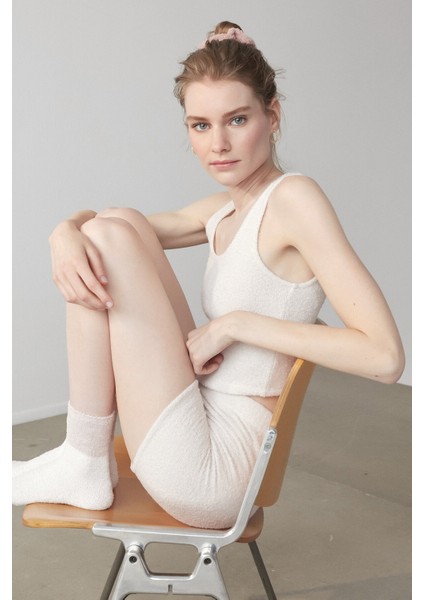 Açık Bej Light Lounge Şort Takım