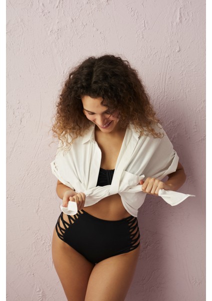 Siyah Basic High Fashion Bikini Altı