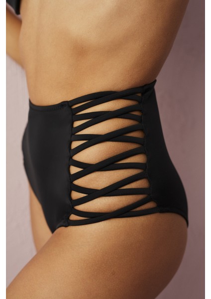 Siyah Basic High Fashion Bikini Altı