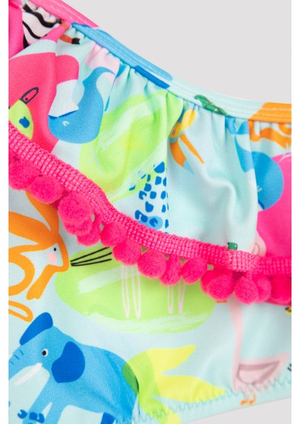 Kız Çocuk Discovery One Shoulder Bikini Takımı