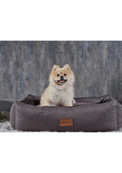 Doqu Home Dogbed Evcil Hayvan Yatağı 70 x 50 x 23 cm - Antrasit