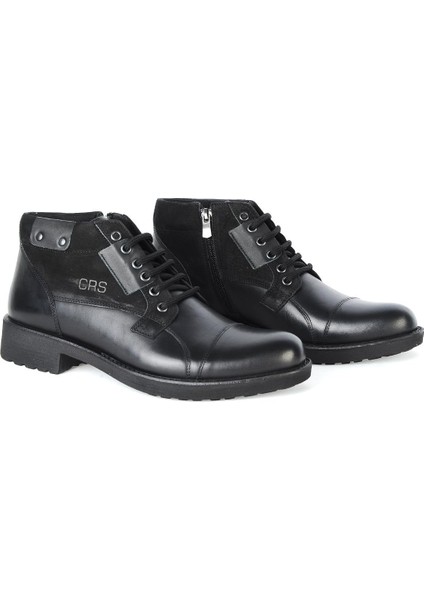 Crısso Cırısso B458 Siyah Kauçuk %100 Deri Erkek Bot Ayakkabı