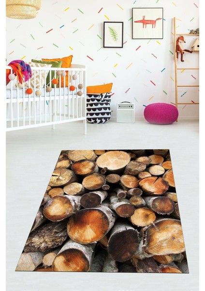 Dijital Baskılı Kaymaz Taban Yıkanabilir Modern Çocuk Odası Halısı VHÇ-HP-721