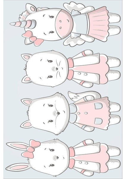 Dijital Baskılı Kaymaz Taban Yıkanabilir Modern Tavşanlı Çocuk Odası Halısı VHÇ-HP-709 fiyatları