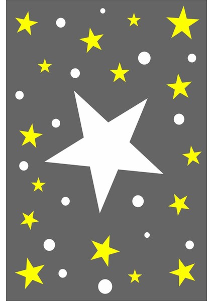 Dijital Baskılı Kaymaz Taban Yıkanabilir Modern Çocuk Odası Halısı VHÇ-HP-715