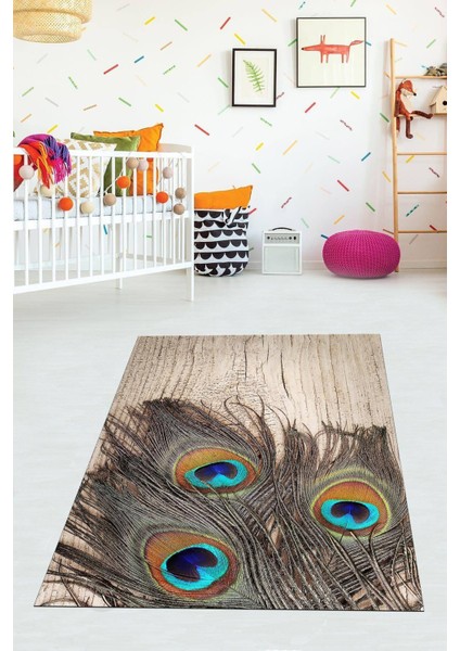 Dijital Baskılı Kaymaz Taban Yıkanabilir Modern 3 Boyutlu Çocuk Odası Halısı VHÇ-HP-775