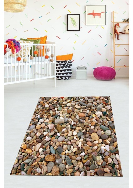 Dijital Baskılı Kaymaz Taban Yıkanabilir Modern 3 Boyutlu Çocuk Odası Halısı VHÇ-HP-752