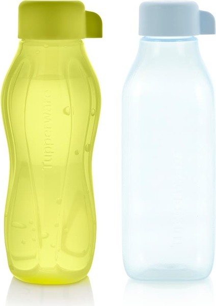 Eco Sise Suluk 310 ml Limoni ve Kare 500 ml Mavi 2'li