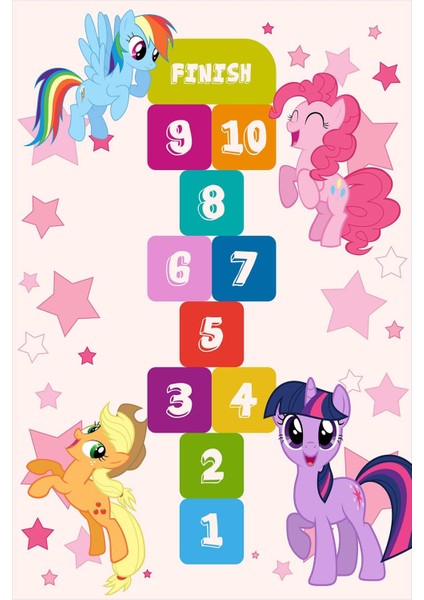 Dijital Baskılı Kaymaz Taban Yıkanabilir Modern Çocuk Odası Halısı VHÇ-HT-1191