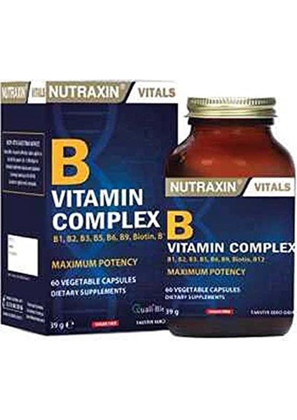 B Complex Vitamin 60 Kapsül, Takviye Edici Gıda