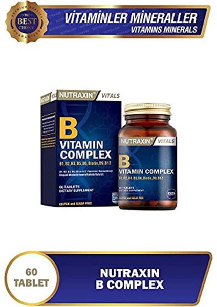 B Complex Vitamin 60 Kapsül, Takviye Edici Gıda