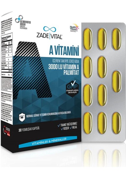 A Vitamini Blister 30 Kap. 1 Paket(1 X 1 Adet)