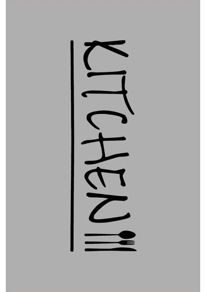 Dijital Baskılı Kaymaz Taban Yıkanabilir Kitchen Yazılı Modern Mutfak Halısı VHM-HT-621
