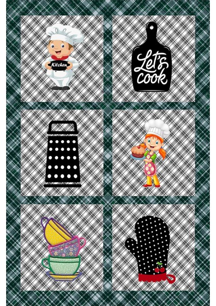 Dijital Baskılı Kaymaz Taban Yıkanabilir Modern Mutfak Halısı VHM-HT-824 fiyatları