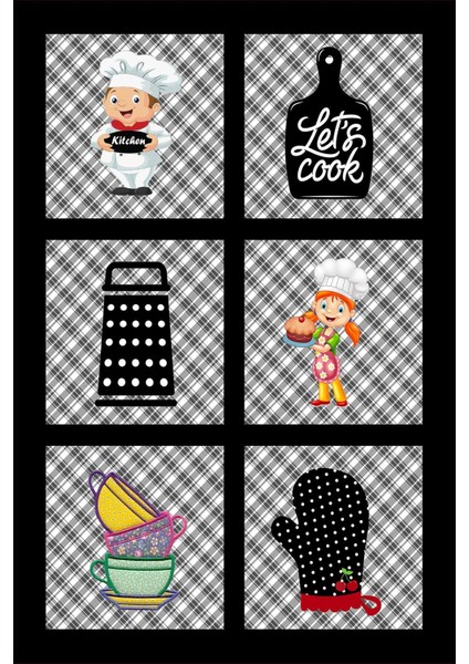 Dijital Baskılı Kaymaz Taban Yıkanabilir Modern Mutfak Halısı VHM-HT-822 fiyatları