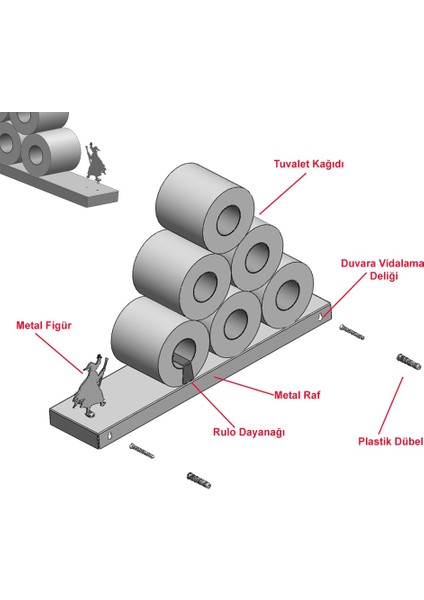 Büyücü Metal Tuvalet Kağıtlığı