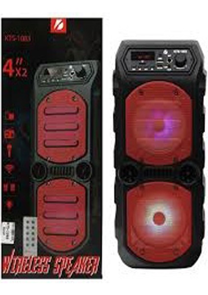 Kts 1083 Outdoor Parti Bluetooth Hoparlör 4 Inç × 2 Radyo-Usb-Tf Giriş KTS-1083 modelleri