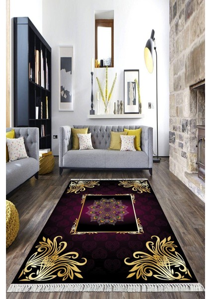 Dijital Baskılı Kaymaz Taban Yıkanabilir Klasik Salon Halısı Mutfak Halısı Yolluk Vh-Hk-18