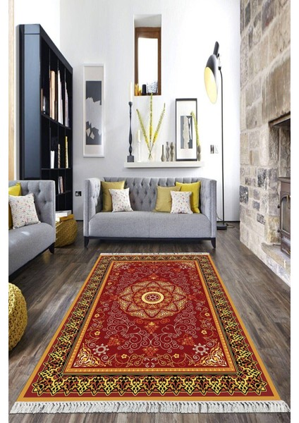 Dijital Baskılı Kaymaz Taban Yıkanabilir Çerçeveli Salon Halısı Mutfak Halısı Yolluk Vh-Hk-26