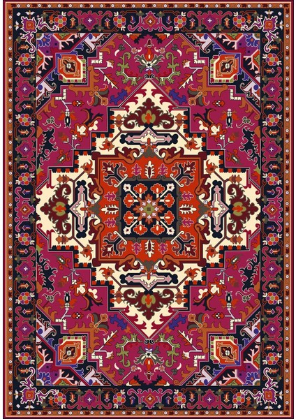 Dijital Baskılı Kaymaz Taban Yıkanabilir Çerçeveli Salon Halısı Mutfak Halısı Yolluk Vh-Hk-33