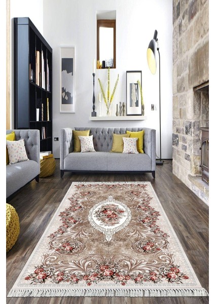 Dijital Baskılı Kaymaz Taban Yıkanabilir Klasik Salon Halısı Mutfak Halısı Yolluk Vh-Hk-71