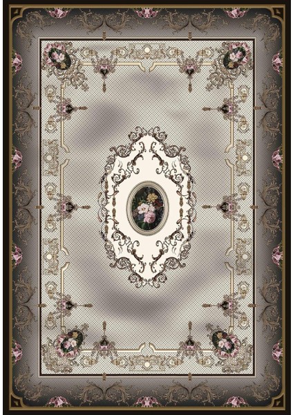 Dijital Baskılı Kaymaz Taban Yıkanabilir Çerçeveli Salon Halısı Mutfak Halısı Yolluk Vh-Hk-76