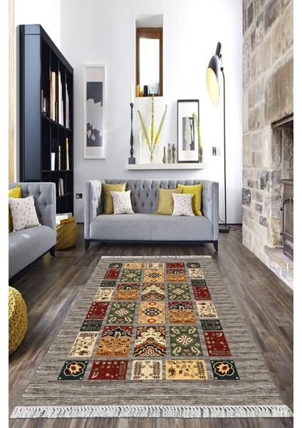 Dijital Baskılı Kaymaz Taban Yıkanabilir Klasik Salon Halısı Mutfak Halısı Yolluk Vh-Hk-94