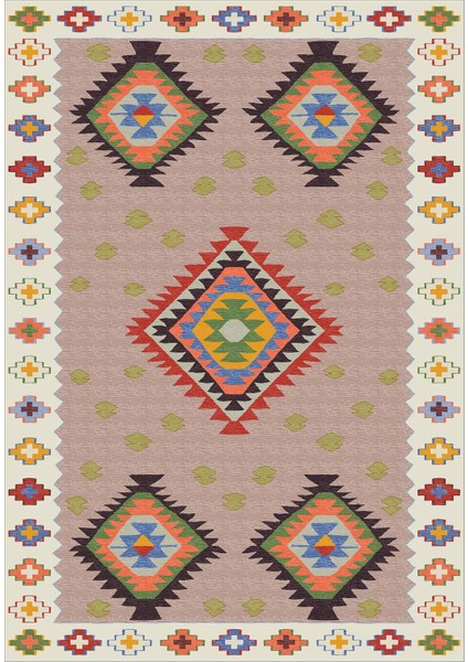 Dijital Baskılı Kaymaz Taban Yıkanabilir Etnik Model Salon Halısı Mutfak Halısı Yolluk VH-HK-103 fiyatları