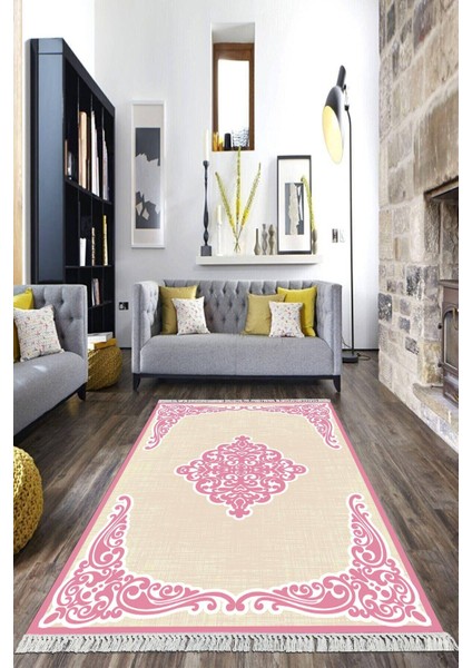 Dijital Baskılı Kaymaz Taban Yıkanabilir Göbekli Salon Halısı Mutfak Halısı Yolluk VH-HK-125