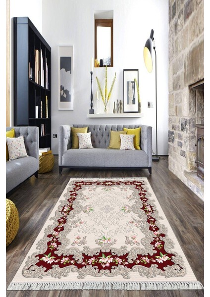 Dijital Baskılı Kaymaz Taban Yıkanabilir Klasik Salon Halısı Mutfak Halısı Yolluk VH-HK-113