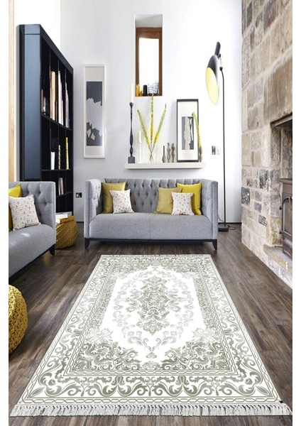 Dijital Baskılı Kaymaz Taban Yıkanabilir Klasik Salon Halısı Mutfak Halısı Yolluk VH-HK-128
