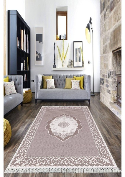 Dijital Baskılı Kaymaz Taban Yıkanabilir Çerçeveli Salon Halısı Mutfak Halısı Yolluk VH-HK-147