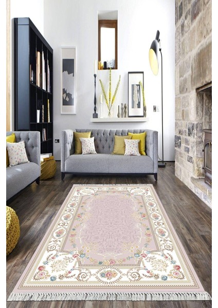 Dijital Baskılı Kaymaz Taban Yıkanabilir Çerçeveli Salon Halısı Mutfak Halısı Yolluk VH-HK-172