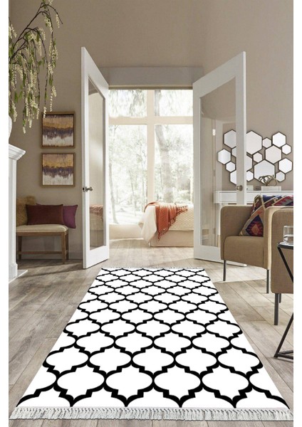 Dijital Baskılı Kaymaz Taban Yıkanabilir Modern Salon Halısı Mutfak Halısı Yolluk VH-HS-177