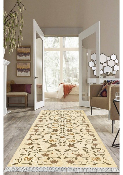 Dijital Baskılı Kaymaz Taban Yıkanabilir Modern Salon Halısı Mutfak Halısı Yolluk VH-HS-197