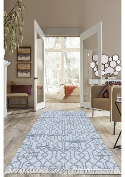 Dijital Baskılı Kaymaz Taban Yıkanabilir Modern Salon Halısı Mutfak Halısı Yolluk VH-HS-190