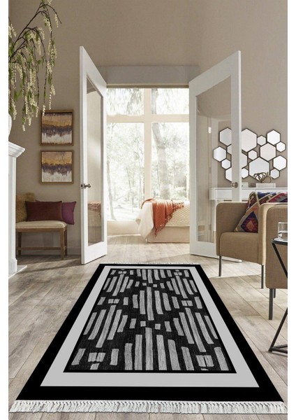 Dijital Baskılı Kaymaz Taban Yıkanabilir Çerçeveli Salon Halısı Mutfak Halısı Yolluk VH-HS-213