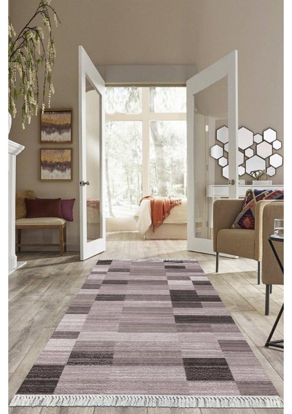 Dijital Baskılı Kaymaz Taban Yıkanabilir Modern Salon Halısı Mutfak Halısı Yolluk VH-HS-203