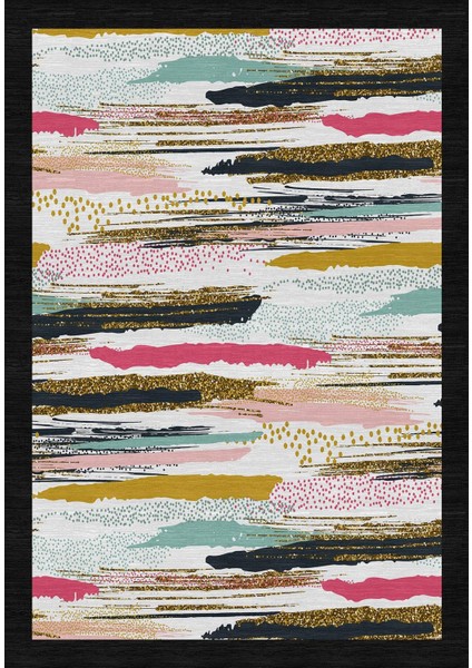 Dijital Baskılı Kaymaz Taban Yıkanabilir Modern Salon Halısı Mutfak Halısı Yolluk VH-HS-233