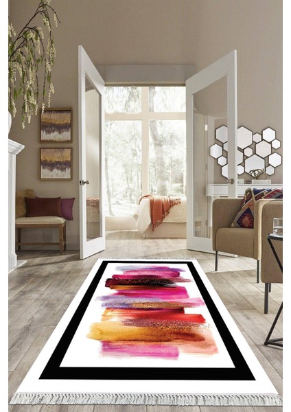 Dijital Baskılı Kaymaz Taban Yıkanabilir Modern Salon Halısı Mutfak Halısı Yolluk VH-HS-241