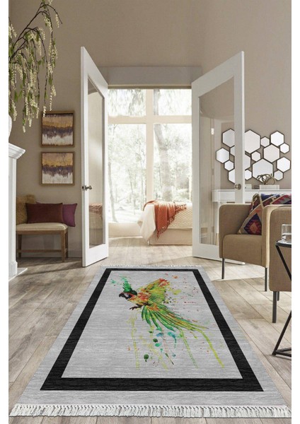 Dijital Baskılı Kaymaz Taban Yıkanabilir Modern Salon Halısı Mutfak Halısı Yolluk VH-HS-253