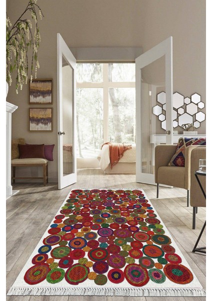 Dijital Baskılı Kaymaz Taban Yıkanabilir Modern Salon Halısı Mutfak Halısı Yolluk VH-HS-210